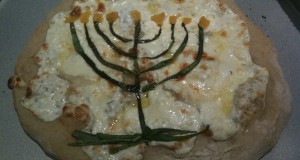 Happy Chaukah: Homemade Menorah Pizza Pies